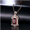 Image 3 : A 18KT ROSE GOLD AND TOURMALINE & DIAMONDS PENDANT.