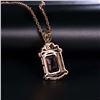 Image 5 : A 18KT ROSE GOLD AND TOURMALINE & DIAMONDS PENDANT.