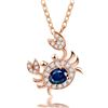 Image 1 : A 18KT ROSE GOLD AND SAPPHIRE & DIAMONDS PENDANT.