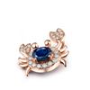 Image 2 : A 18KT ROSE GOLD AND SAPPHIRE & DIAMONDS PENDANT.
