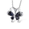 Image 1 : A 14KT WHITE GOLD AND SAPPHIRE & DIAMONDS PENDANT.
