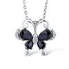 Image 2 : A 14KT WHITE GOLD AND SAPPHIRE & DIAMONDS PENDANT.