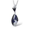 Image 1 : A 14KT WHITE GOLD AND SAPPHIRE & DIAMONDS PENDANT.