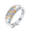 Image 1 : A 14KT WHITE GOLD AND SAPPHIRE & DIAMONDS RING.
