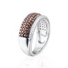 Image 5 : A STERLING SILVER AND CUBIC ZIRCONIA RING.