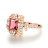 Image 2 : A 18KT ROSE GOLD AND TOURMALINE & DIAMONDS RING.