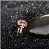 Image 4 : A 18KT ROSE GOLD AND TOURMALINE & DIAMONDS RING.