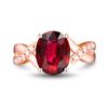 Image 2 : A 18KT ROSE GOLD AND TOURMALINE & DIAMONDS RING.