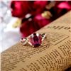 Image 3 : A 18KT ROSE GOLD AND TOURMALINE & DIAMONDS RING.