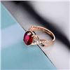 Image 4 : A 18KT ROSE GOLD AND TOURMALINE & DIAMONDS RING.