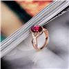 Image 5 : A 18KT ROSE GOLD AND TOURMALINE & DIAMONDS RING.