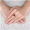 Image 6 : A 18KT ROSE GOLD AND TOURMALINE & DIAMONDS RING.