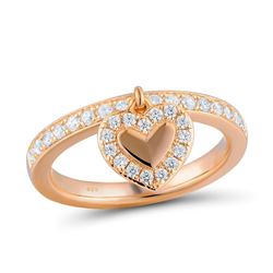 A STERLING SILVER AND CUBIC ZIRCONIA RING.