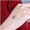 Image 4 : A 14KT WHITE GOLD AND RUBY & DIAMONDS PENDANT.
