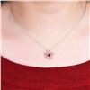 Image 5 : A 14KT WHITE GOLD AND RUBY & DIAMONDS PENDANT.