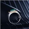 Image 5 : A 18KT WHITE GOLD AND EMERALD & DIAMONDS RING.