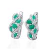Image 1 : A STERLING SILVER AND CUBIC ZIRCONIA EARRINGS.
