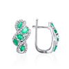 Image 3 : A STERLING SILVER AND CUBIC ZIRCONIA EARRINGS.