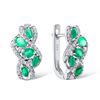 Image 4 : A STERLING SILVER AND CUBIC ZIRCONIA EARRINGS.