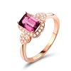 Image 1 : A 18KT ROSE GOLD AND TOURMALINE & DIAMONDS RING.