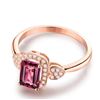 Image 2 : A 18KT ROSE GOLD AND TOURMALINE & DIAMONDS RING.