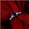 Image 3 : A 18KT WHITE GOLD AND SAPPHIRE & DIAMONDS RING.