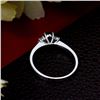 Image 6 : A 18KT WHITE GOLD AND SAPPHIRE & DIAMONDS RING.