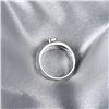 Image 4 : A 14KT WHITE GOLD AND EMERALD & DIAMONDS RING.