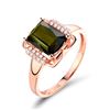 Image 1 : A 18KT ROSE GOLD AND TOURMALINE & DIAMONDS RING.