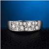 Image 2 : A 18KT WHITE GOLD AND DIAMONDS RING.