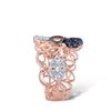 Image 4 : A 10KT ROSE GOLD AND MULTI STONE & DIAMONDS RING.