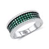 Image 1 : A STERLING SILVER AND CUBIC ZIRCONIA RING.