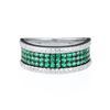 Image 2 : A STERLING SILVER AND CUBIC ZIRCONIA RING.