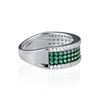 Image 4 : A STERLING SILVER AND CUBIC ZIRCONIA RING.