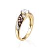 Image 2 : A STERLING SILVER AND CUBIC ZIRCONIA RING.