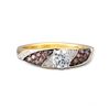 Image 5 : A STERLING SILVER AND CUBIC ZIRCONIA RING.