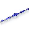Image 2 : A 18KT WHITE GOLD AND SAPPHIRE & DIAMONDS BRACELET.
