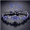 Image 4 : A 18KT WHITE GOLD AND SAPPHIRE & DIAMONDS BRACELET.