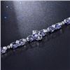 Image 5 : A 18KT WHITE GOLD AND SAPPHIRE & DIAMONDS BRACELET.