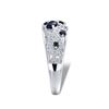 Image 4 : A 14KT WHITE GOLD AND SAPPHIRE & DIAMONDS RING.
