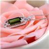 Image 4 : A 18KT WHITE GOLD AND TOURMALINE & DIAMONDS PENDANT.