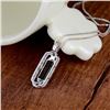 Image 5 : A 18KT WHITE GOLD AND TOURMALINE & DIAMONDS PENDANT.