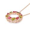Image 2 : A 18KT ROSE GOLD AND TOURMALINE & DIAMONDS PENDANT.