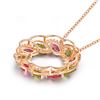 Image 3 : A 18KT ROSE GOLD AND TOURMALINE & DIAMONDS PENDANT.