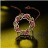 Image 4 : A 18KT ROSE GOLD AND TOURMALINE & DIAMONDS PENDANT.