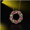 Image 5 : A 18KT ROSE GOLD AND TOURMALINE & DIAMONDS PENDANT.
