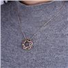 Image 6 : A 18KT ROSE GOLD AND TOURMALINE & DIAMONDS PENDANT.