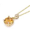 Image 2 : A 18KT YELLOW GOLD AND CITRINE & DIAMONDS PENDANT.