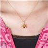 Image 5 : A 18KT YELLOW GOLD AND CITRINE & DIAMONDS PENDANT.