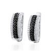 Image 1 : A STERLING SILVER AND CUBIC ZIRCONIA EARRINGS.